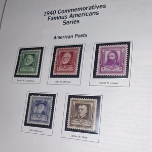 1940 Commemorative Stamps - Famous American Poets
